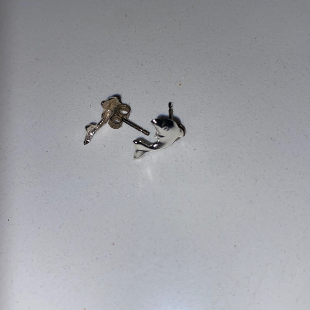 Silver Dolphin Earrings
